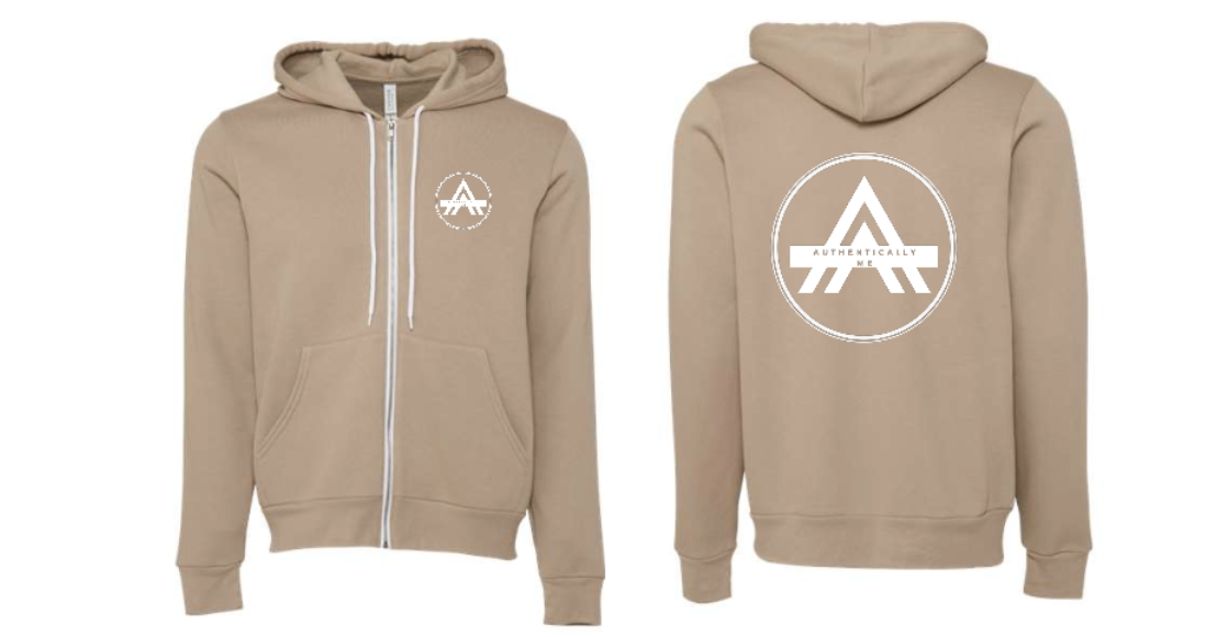 LIMITED EDITION: Authentically Me Zip Hoodie - Sandstone