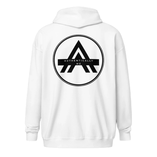 Authentically Me Zip Hoodie - White