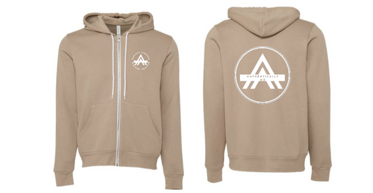 LIMITED EDITION: Authentically Me Zip Hoodie - Sandstone
